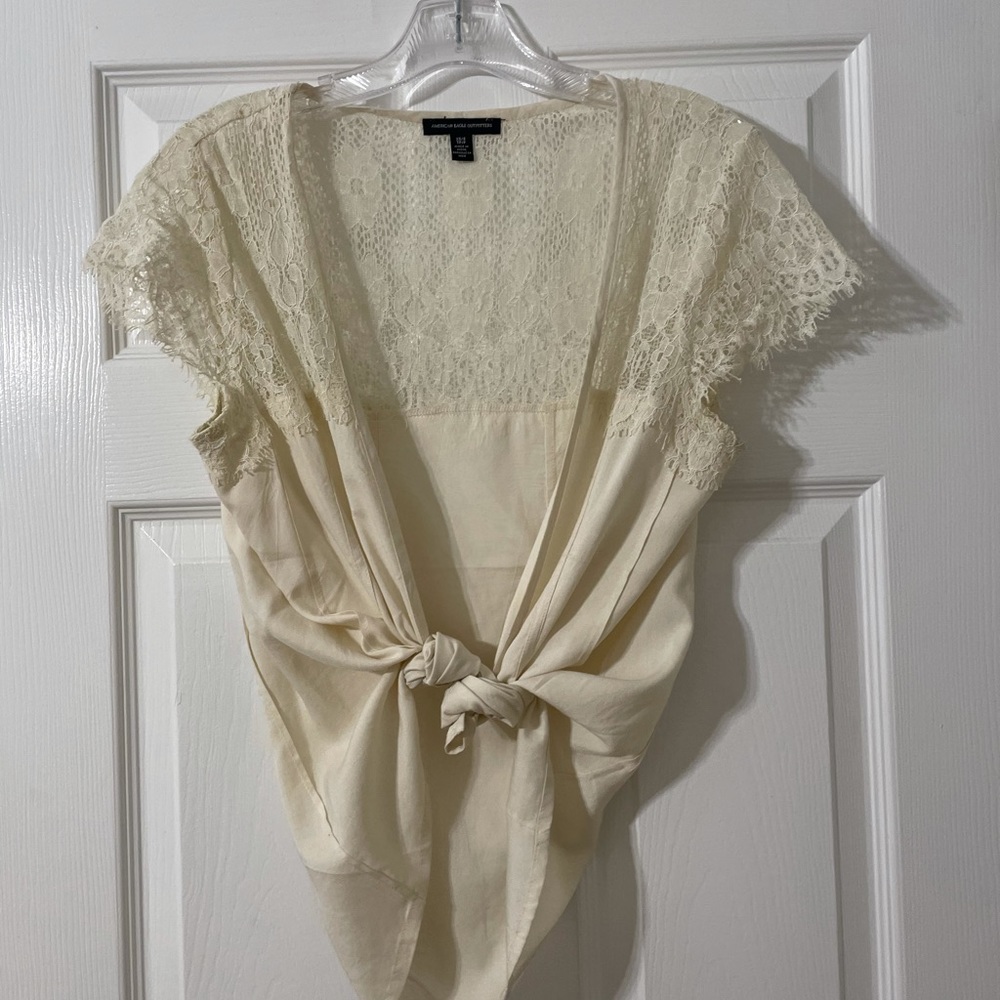 American Eagle XS Beachy Cardigan Cream